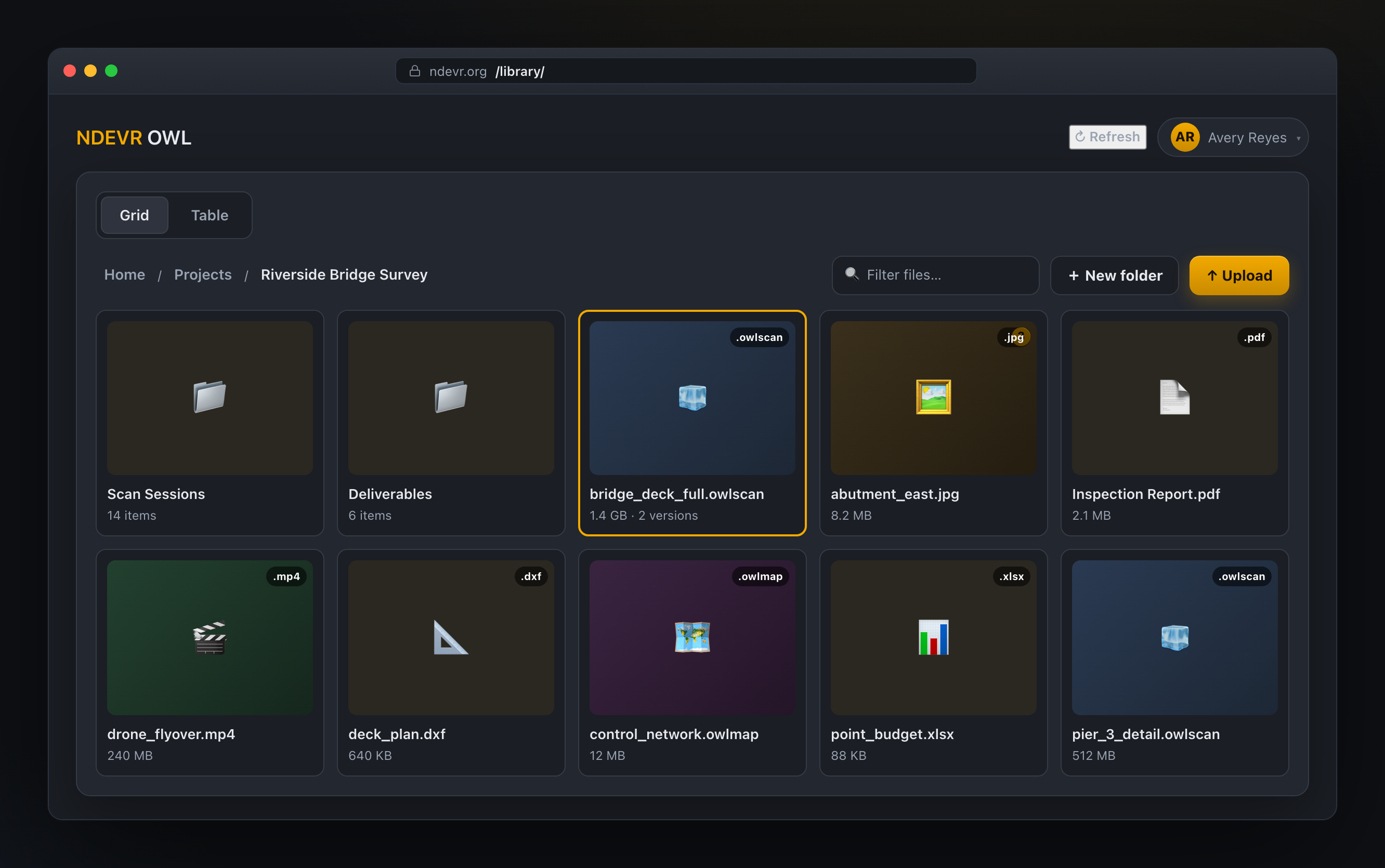 The OWL encrypted file library in the browser