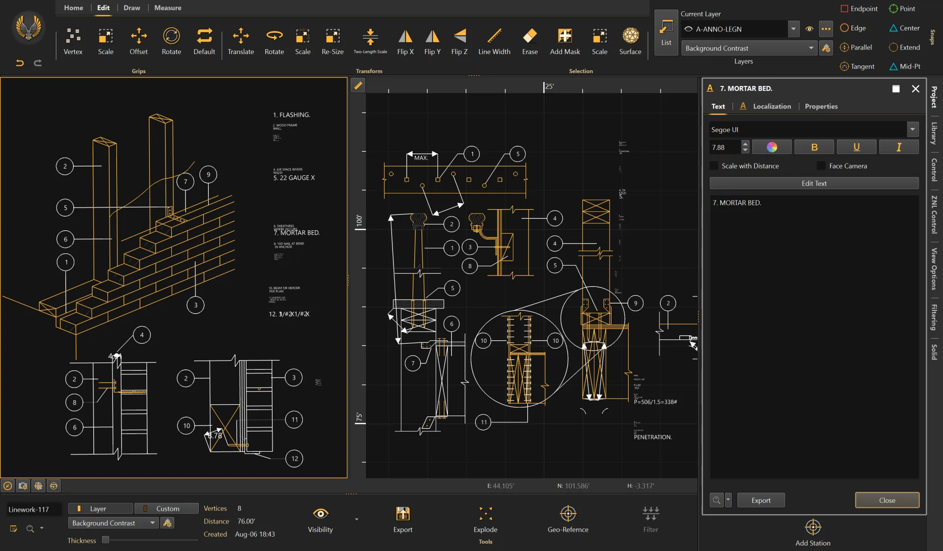 Support for CAD datasets and editing.