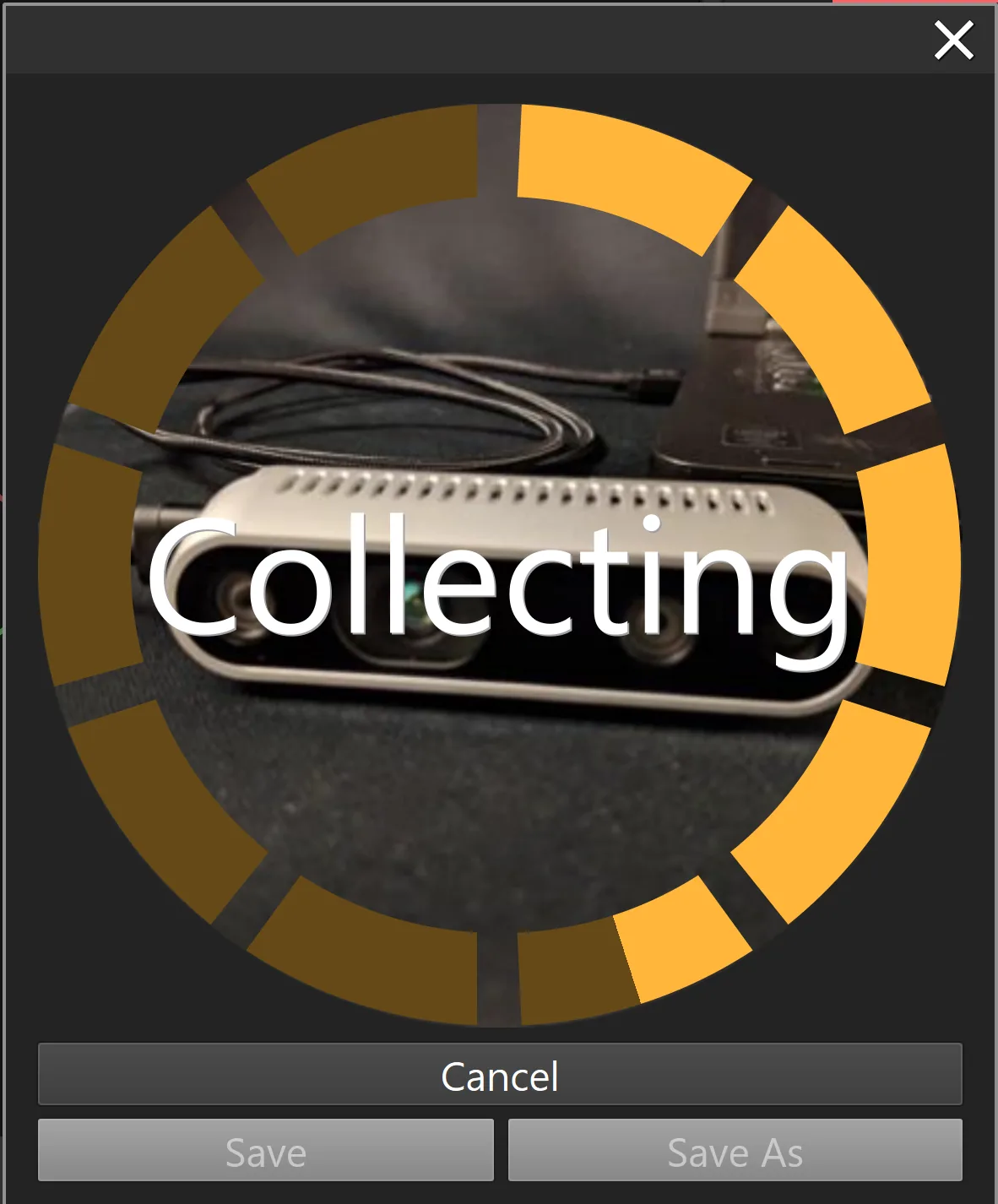 The device collecting readings for that orientation
