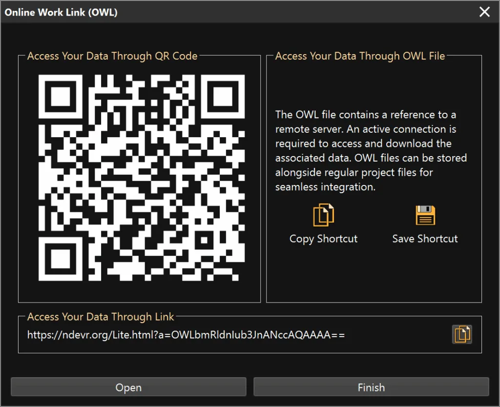Selecting permissions for a share