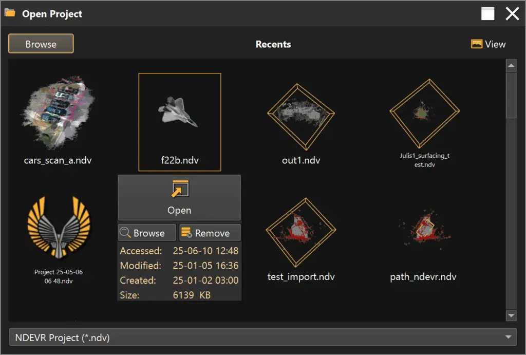 Selecting a file to share