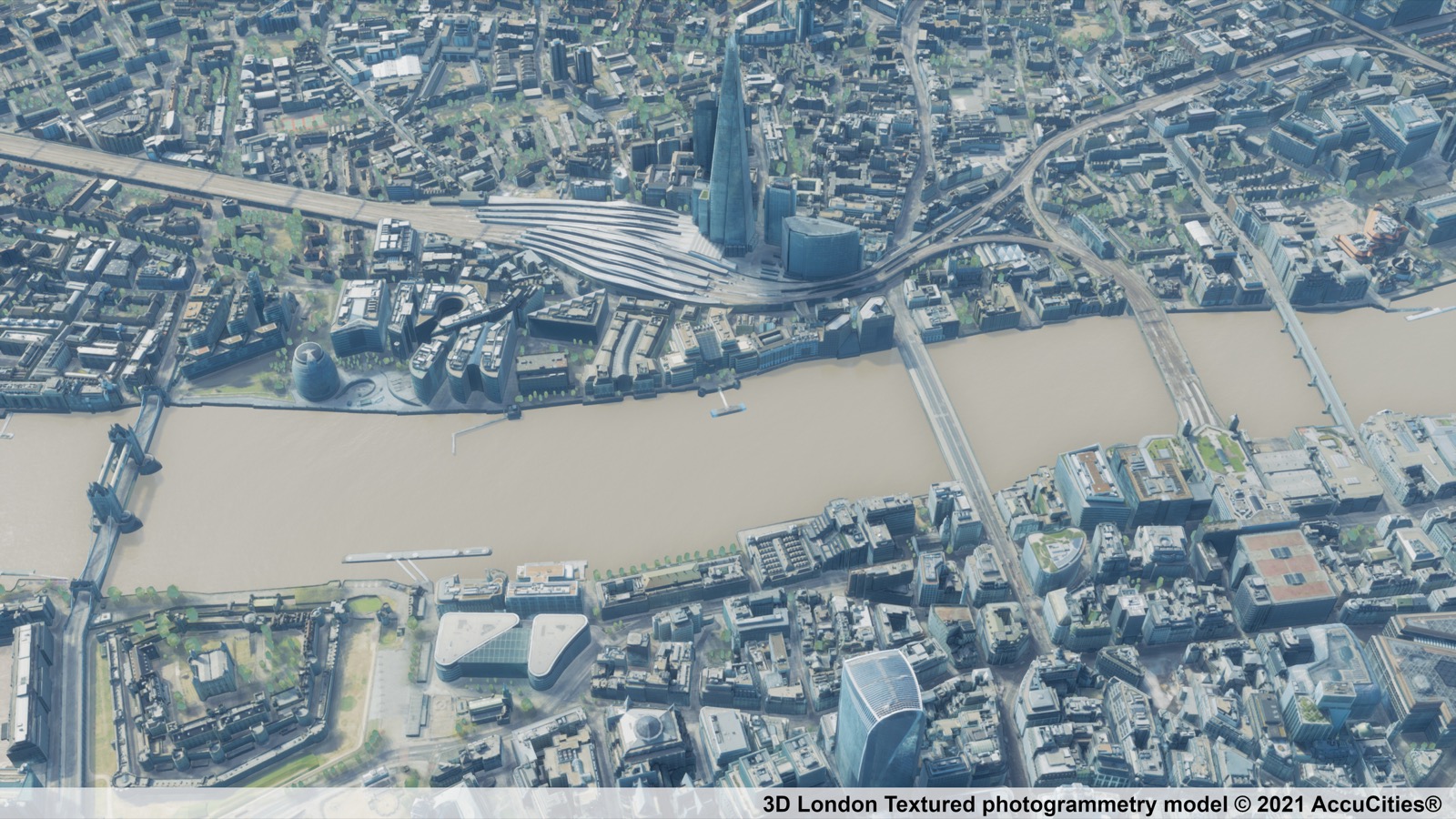 Textured photogrammetric 3D city model of London