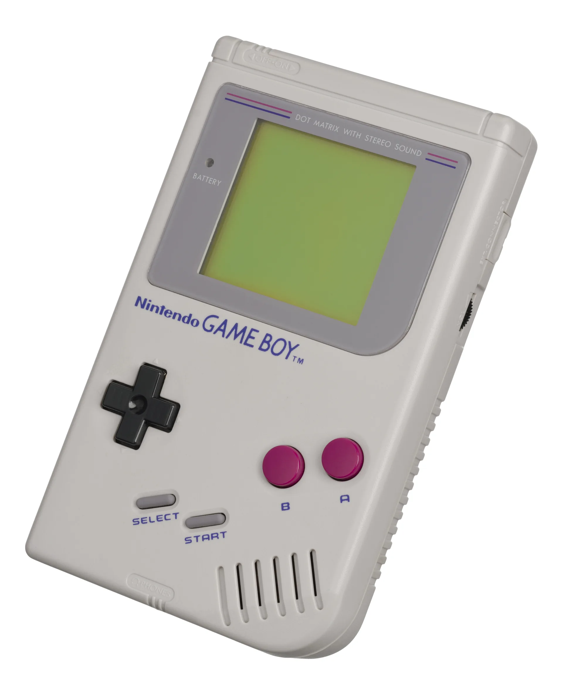 An original Nintendo Game Boy handheld