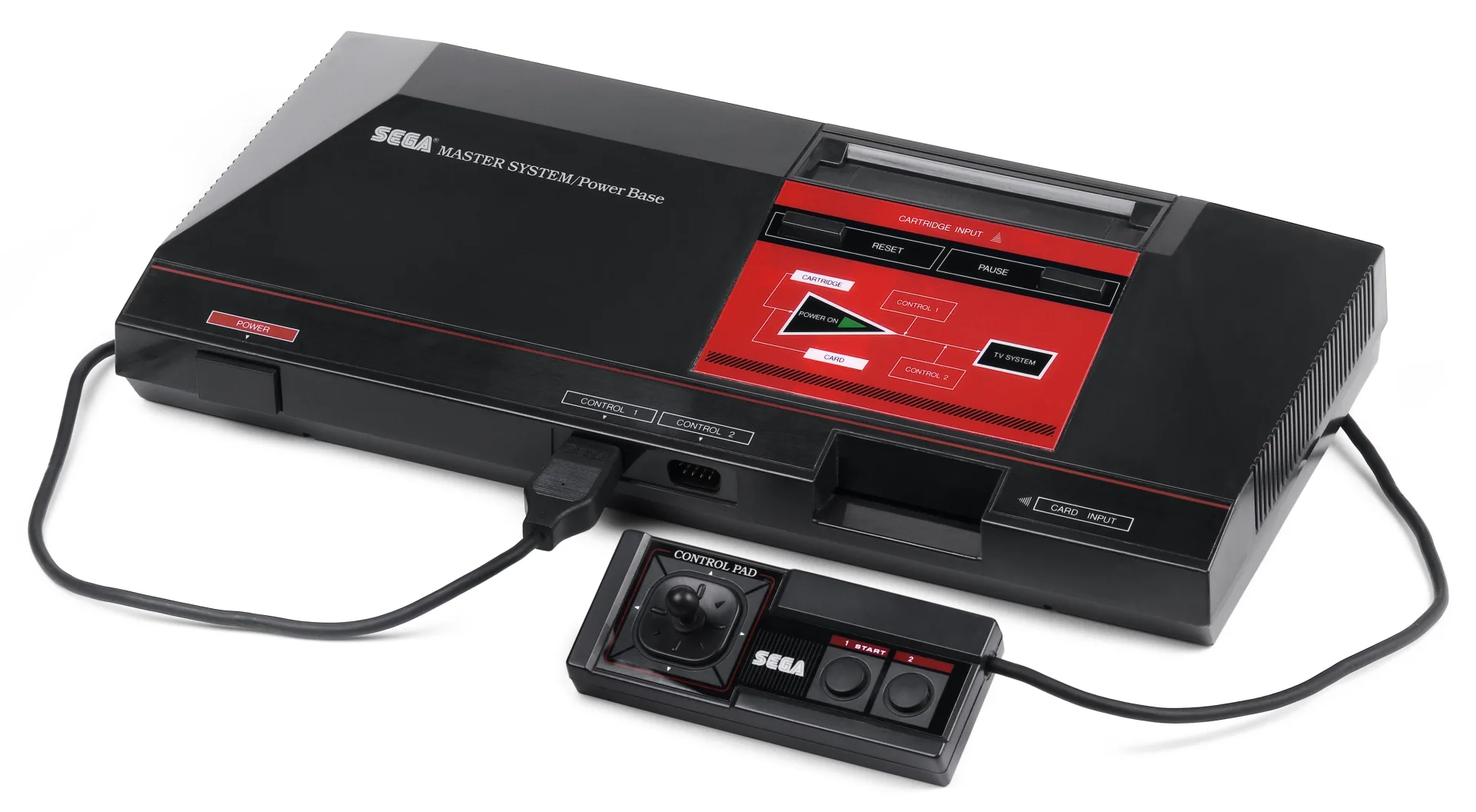 Sega Master System console with control stick
